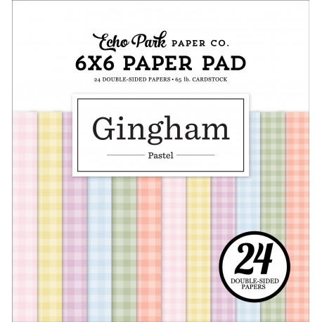 ECHOPARK - Pastel Gingham 6x6 Paper Pad