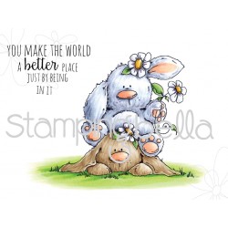 STAMPINGBELLA -  BUNNY PILE STUFFIES RUBBER STAMP SET