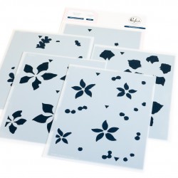 PINKFRESH STUDIO - Whispers Of Poinsettia stencil