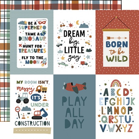 ECHOPARK - Dream Big Little Boy: Vroom Vroom 12x12 Patterned Paper