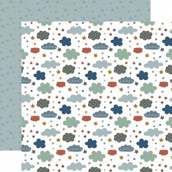 ECHOPARK - Dream Big Little Boy: Curious Clouds 12x12 Patterned Paper