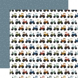 ECHOPARK - Dream Big Little Boy: Tractors 12x12 Patterned Paper