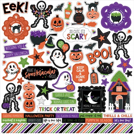 ECHOPARK - Ghosts And Goblins: Multi Journaling Cards 12x12 Patterned Paper