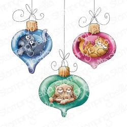 STAMPINGBELLA - Oddball Bauble Cats (includes 3 stamps)