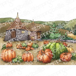STAMPINGBELLA - Pumpkin Patch Hut Backdrop