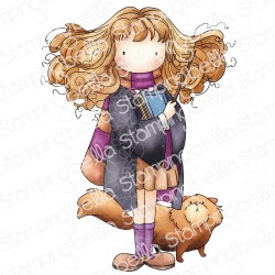 STAMPINGBELLA - Tiny Townie Witch in Training with Cat